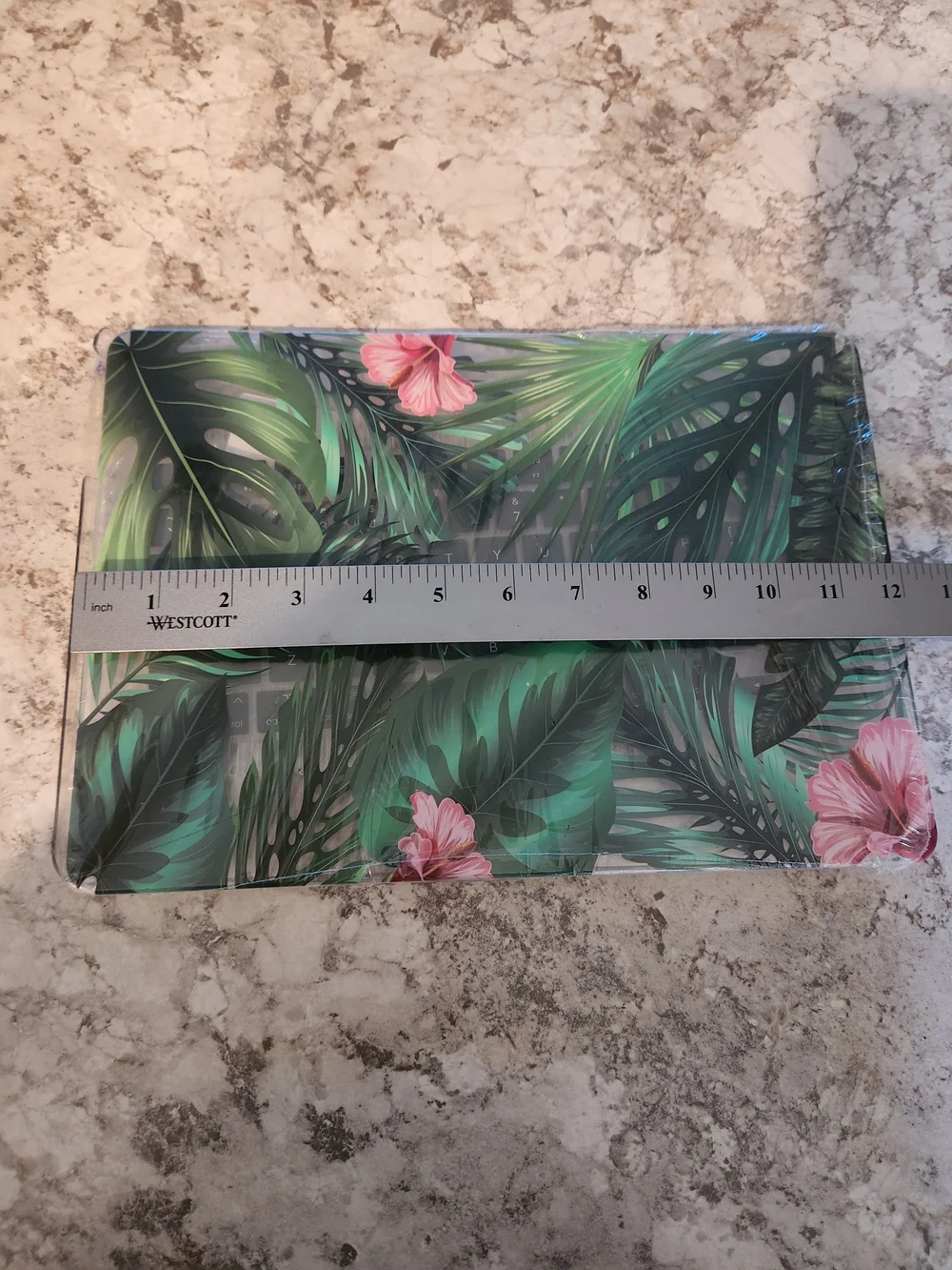Laptop Case Cover with Tropical Green Leaf Design